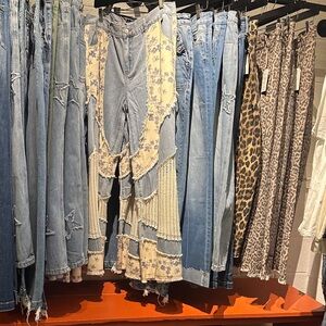 Patchwork Denim Jeans